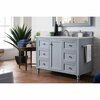 James Martin Vanities Copper Cove Encore 48in Single Vanity Cabinet, Silver Gray 301-V48-SL